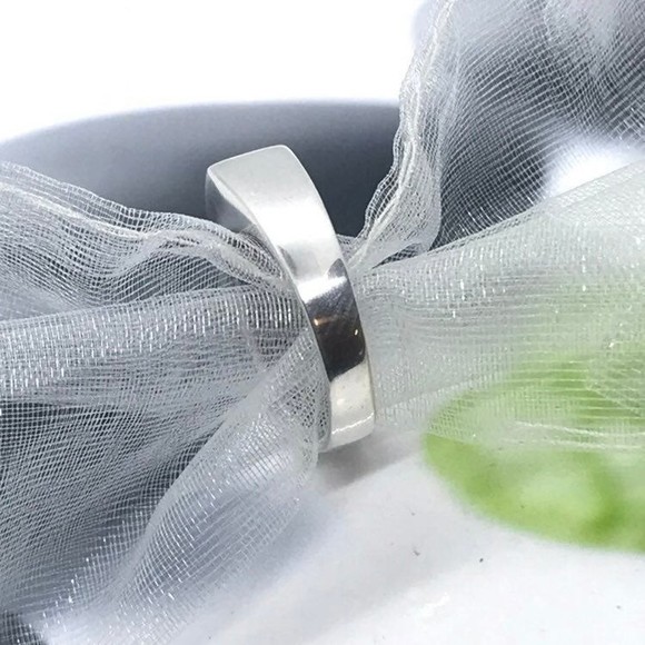 Sterling Silver MOP Shell Inlay Ring Size 6 - Picture 4 of 9